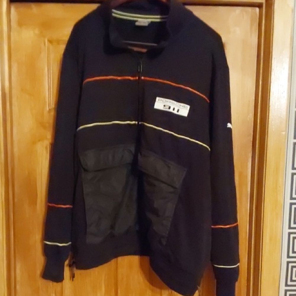 PORSHE 911 JACKET BY PUMA HOODIE/ SWEAT JACKET SIZE XXL BLACK